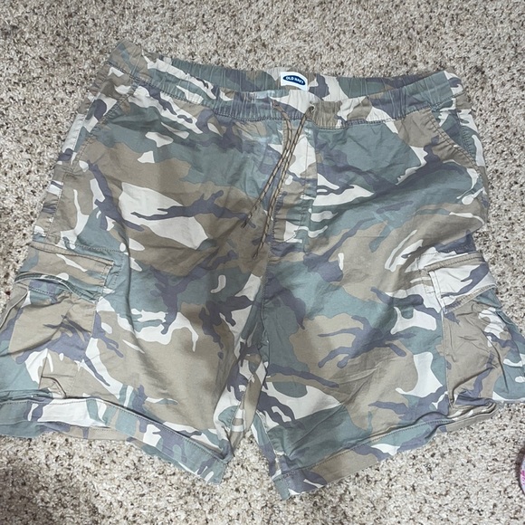 Old Navy Shorts Mens Old Navy Camo Cargo Drawstring Shorts Worn